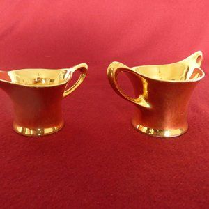Vintage 22 Carat Gold Sugar and Creamer